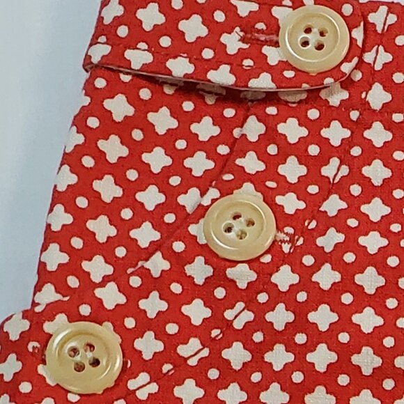 J.Crew Red & White Button Detail Mini Skirt – Size 6 - Picture 2 of 5